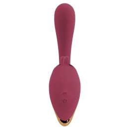 Малиновый вибратор с подвижными язычками 2 Function Vibrator - 20,6 см.