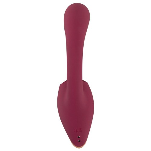 Малиновый вибратор с подвижными язычками 2 Function Vibrator - 20,6 см.