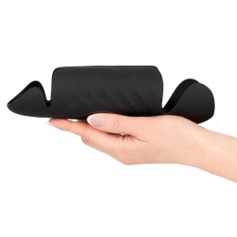 Черный вибромастурбатор с трехточечной стимуляцией Penis Trainer with 3 Point Stimulation