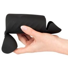 Черный вибромастурбатор с трехточечной стимуляцией Penis Trainer with 3 Point Stimulation