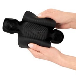 Черный вибромастурбатор с трехточечной стимуляцией Penis Trainer with 3 Point Stimulation