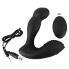 Черный вибростимулятор простаты RC Prostate Massager - 13,1 см.