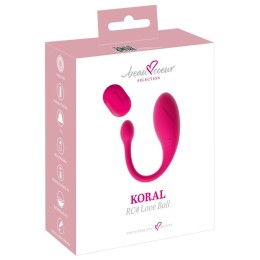 Розовое виброяйцо KORAL RC Love Ball