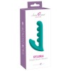 Зеленый вибратор SYLORA Unique Beads Vibrator - 17 см.