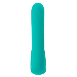 Зеленый вибратор SYLORA Unique Beads Vibrator - 17 см.