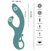 Бирюзовый вибратор-кролик The Magician Rabbit Vibrator - 22,5 см.