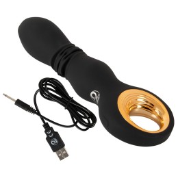 Черный вибратор с мощной поступательной стимуляцией Strong Thrusting Vibrator