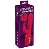 Красный вибратор-кролик с 3 подвижными кольцами Rabbit Vibrator with 3 Moving Rings - 23,7 см.