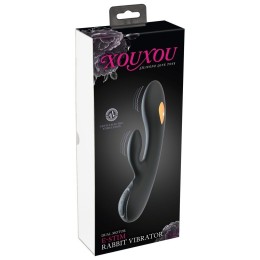 Черный вибратор-кролик с электростимуляцией E-Stim Rabbit Vibrator - 20,5 см.