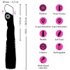 Черный вибратор с поступательными движениями G and P-Spot Thrusting Vibrator - 23 см.