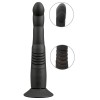Черный вибратор с поступательными движениями G and P-Spot Thrusting Vibrator - 23 см.