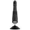 Черный вибратор с поступательными движениями G and P-Spot Thrusting Vibrator - 23 см.