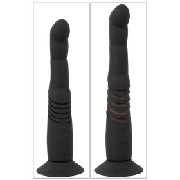 Черный вибратор с поступательными движениями G and P-Spot Thrusting Vibrator - 23 см.
