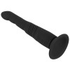 Черный вибратор с поступательными движениями G and P-Spot Thrusting Vibrator - 23 см.