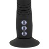 Черный вибратор с поступательными движениями G and P-Spot Thrusting Vibrator - 23 см.