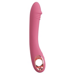 Розовый тонкий вибратор для точки G Slim G-Spot Rose - 21,4 см.