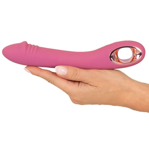 Розовый тонкий вибратор для точки G Slim G-Spot Rose - 21,4 см.