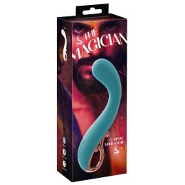 Бирюзовый вибратор для точки G The Magician G-Spot Vibrator - 19 см.