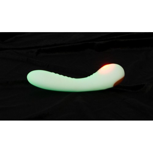 Люминесцентный вибратор для точки G Glow in the dark G-Spot - 17,9 см.