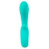 Бирюзовый вибратор NAIRA Dual Heads Vibrator - 17,5 см.