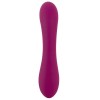 Лиловый вибратор с функцией расширения Inflatable Vibrator - 21,1 см.