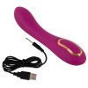 Лиловый вибратор с функцией расширения Inflatable Vibrator - 21,1 см.