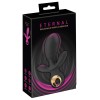 Черный вибратор с функцией расширения Inflatable Triple Vibrator - 18,9 см.