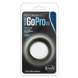 Черно-зеленое эрекционное кольцо Silicone Go Pro Cock Ring 