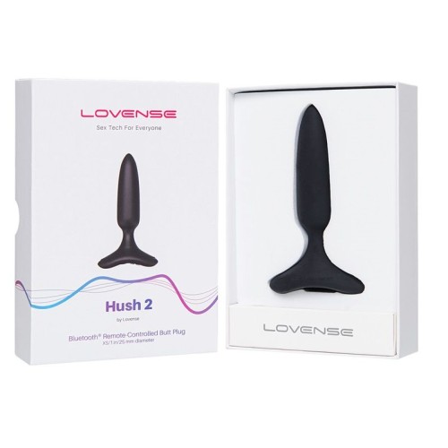 Черная анальная вибропробка HUSH 2 Size S - 12,1 см.