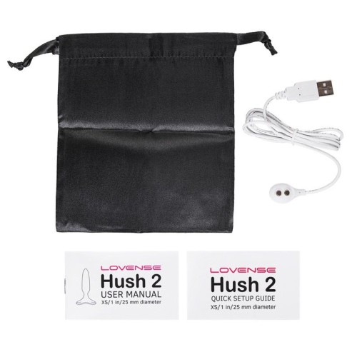 Черная анальная вибропробка HUSH 2 Size S - 12,1 см.