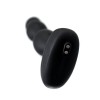Черный анальный стимулятор с вибрацией и вращением Ridge - 17,2 см.