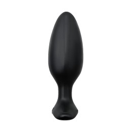 Черная анальная втулка LOVENSE Hush 2 (M) - 13,5 см.