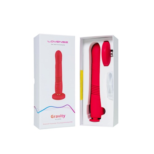 Красный пульсатор Gravity со съемной присоской - 25,9 см.