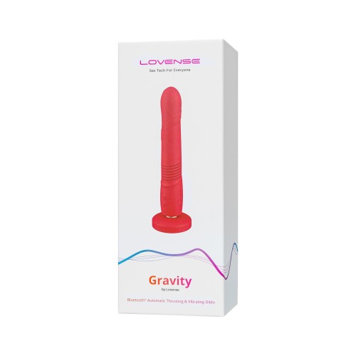 Красный пульсатор Gravity со съемной присоской - 25,9 см.