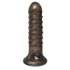 Насадка на пенис Rebel smoke с рёбрышками и отверстием под мошонку