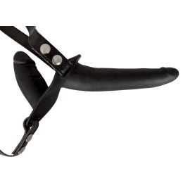 Женский страпон с вагинальной пробкой Double Strap On - 15 см.