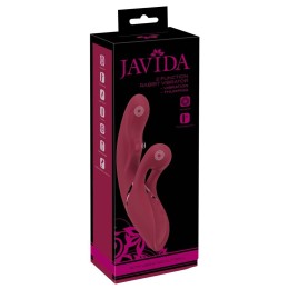 Малиновый вибратор-кролик с функцией постукивания 2 Function Rabbit Vibrator - 22,3 см.