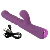Фиолетовый вибратор-кролик с функцией постукивания и фрикциями 3 Function Rabbit Vibrator - 23,7 см.