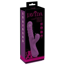 Фиолетовый вибратор-кролик с функцией постукивания и фрикциями 3 Function Rabbit Vibrator - 23,7 см.