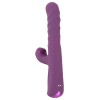 Фиолетовый вибратор-кролик с функцией постукивания и фрикциями 3 Function Rabbit Vibrator - 23,7 см.