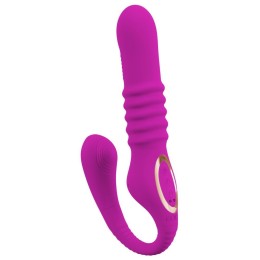 Лиловый вибратор 3 Function Vibrator с функцией фрикций и постукиванием