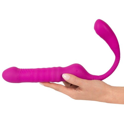 Лиловый вибратор 3 Function Vibrator с функцией фрикций и постукиванием