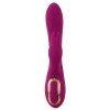 Фиолетовый вибратор 3 Function Vibrator с вращением бусин - 23 см.