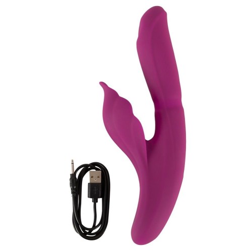 Лиловый вибратор-кролик 4 Function Vibrator - 24 см.