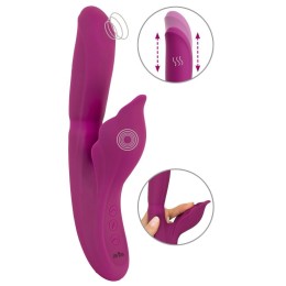 Лиловый вибратор-кролик 4 Function Vibrator - 24 см.