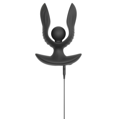 Черная расширяющаяся анальная пробка с вибрацией RC Inflatable Expander Plug with Vibration