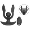 Черная расширяющаяся анальная пробка с вибрацией RC Inflatable Expander Plug with Vibration