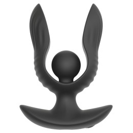 Черная расширяющаяся анальная пробка с вибрацией RC Inflatable Expander Plug with Vibration