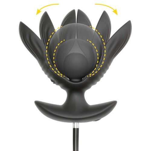 Черная расширяющаяся анальная пробка с вибрацией RC Inflatable Expander Plug with Vibration