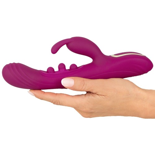 Лиловый вибратор-кролик 2 Function Vibrator Squirting - 22,5 см.